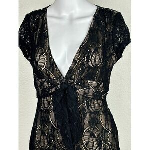 VTG Karen Alexander Boston Proper‎ Black Lace Cocktail Dress Sz 6 WhimsyGoth Y2K